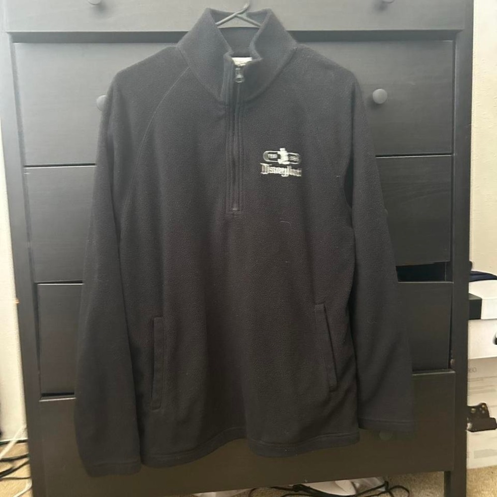 Vintage Disneyland black quarter zip‎ fleece Size M